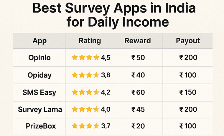 10 Best Survey Apps in India for Daily Income