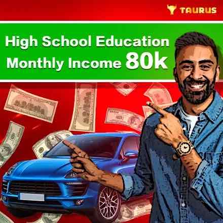 High School Education Monthly Income 80k