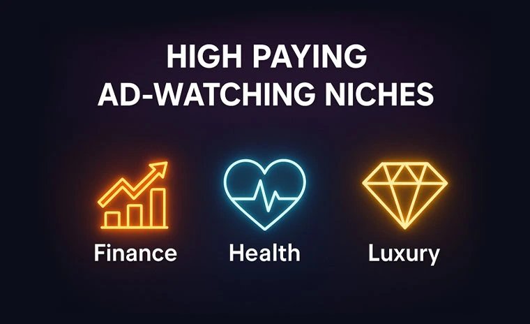 Which Niches Offer Higher Rates When You Earn by Watching Ads?