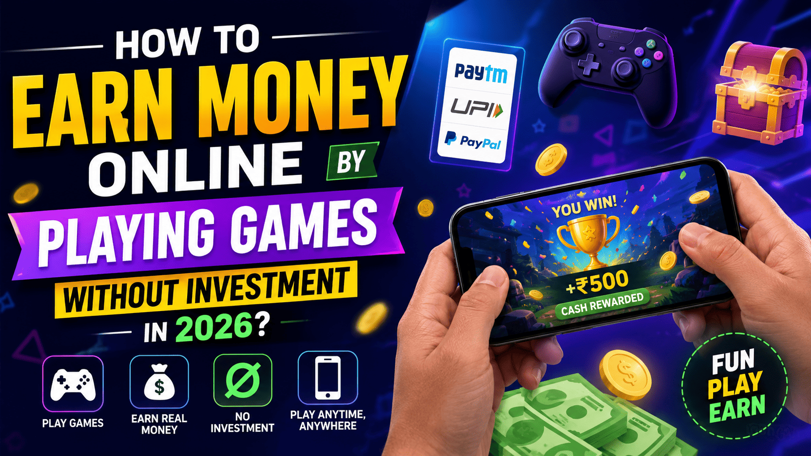 How to Earn Money Online by Playing Games Without Investment in 2026?