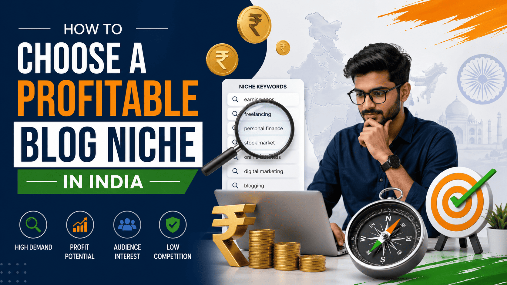 How to Choose a Profitable Blog Niche in India: A Step-by-Step Guide for Beginners
