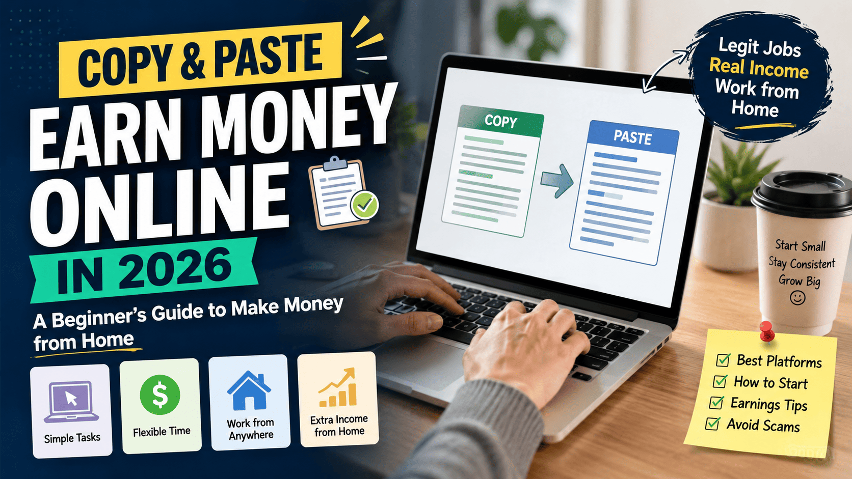Copy and Paste Earn Money Online in 2026: Beginner’s Guide
