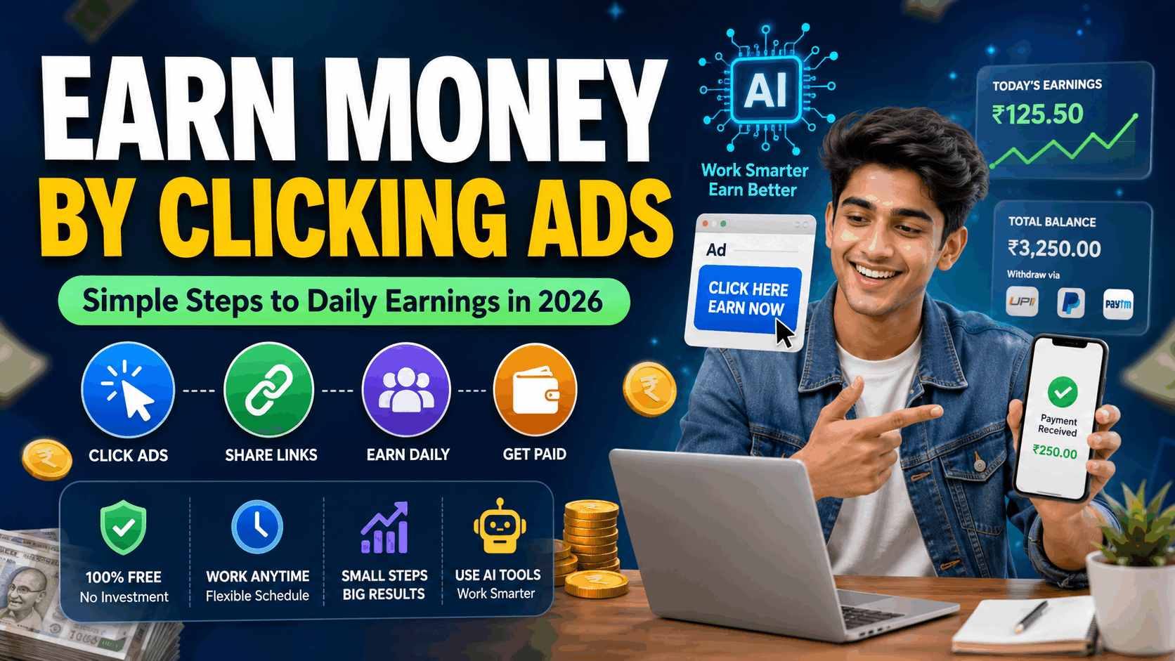 How to Earn Money by Clicking Ads in 2026？