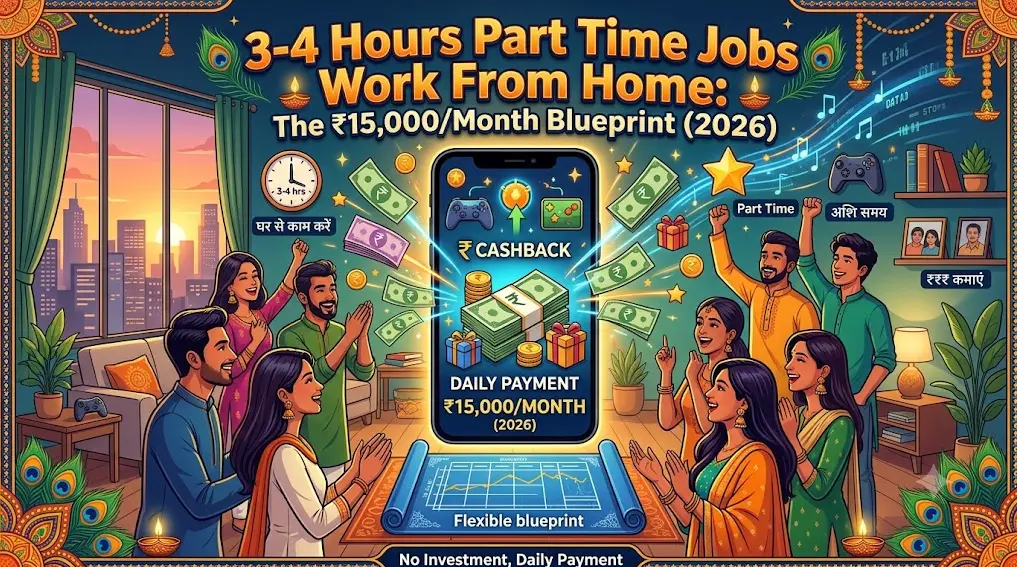 3-4 Hours Part Time Jobs Work From Home: The ₹15,000/Month Blueprint (2026)