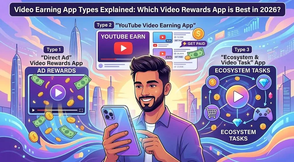 Video Earning App Types Explained: Which Video Rewards App is Best in 2026?