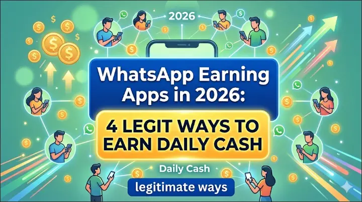 WhatsApp Earning Apps in 2026: 4 Legit Ways to Earn Daily Cash