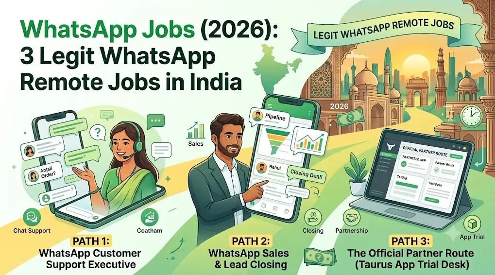 WhatsApp Jobs (2026): 3 Legit WhatsApp Remote Jobs in India
