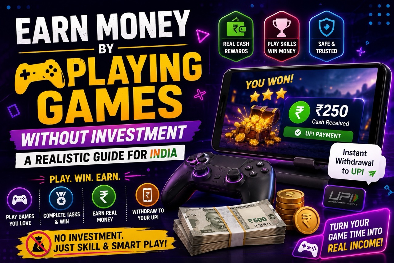 Earn Money By Playing Games Without Investment: A Realistic Guide for India