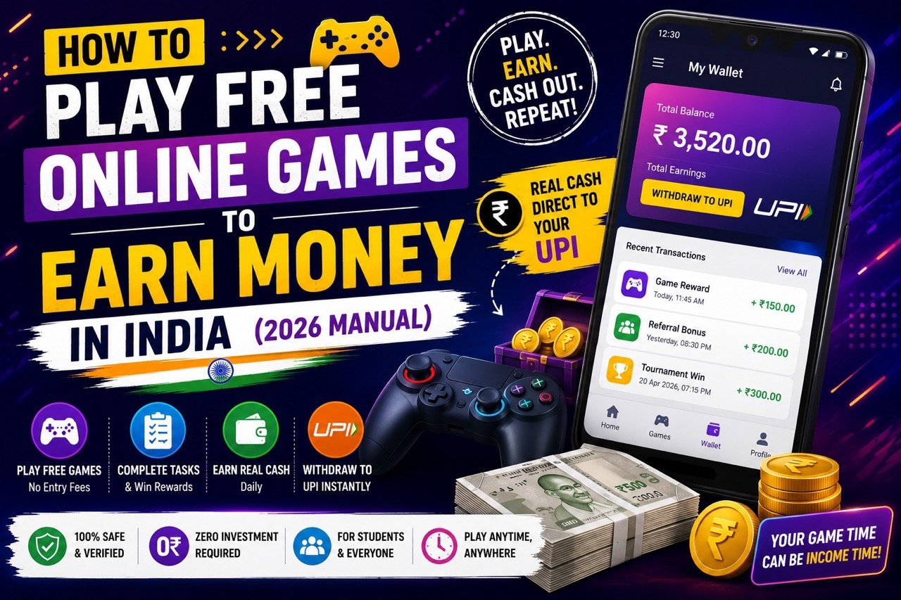 How to Play Free Online Games to Earn Money in India (2026 Manual)