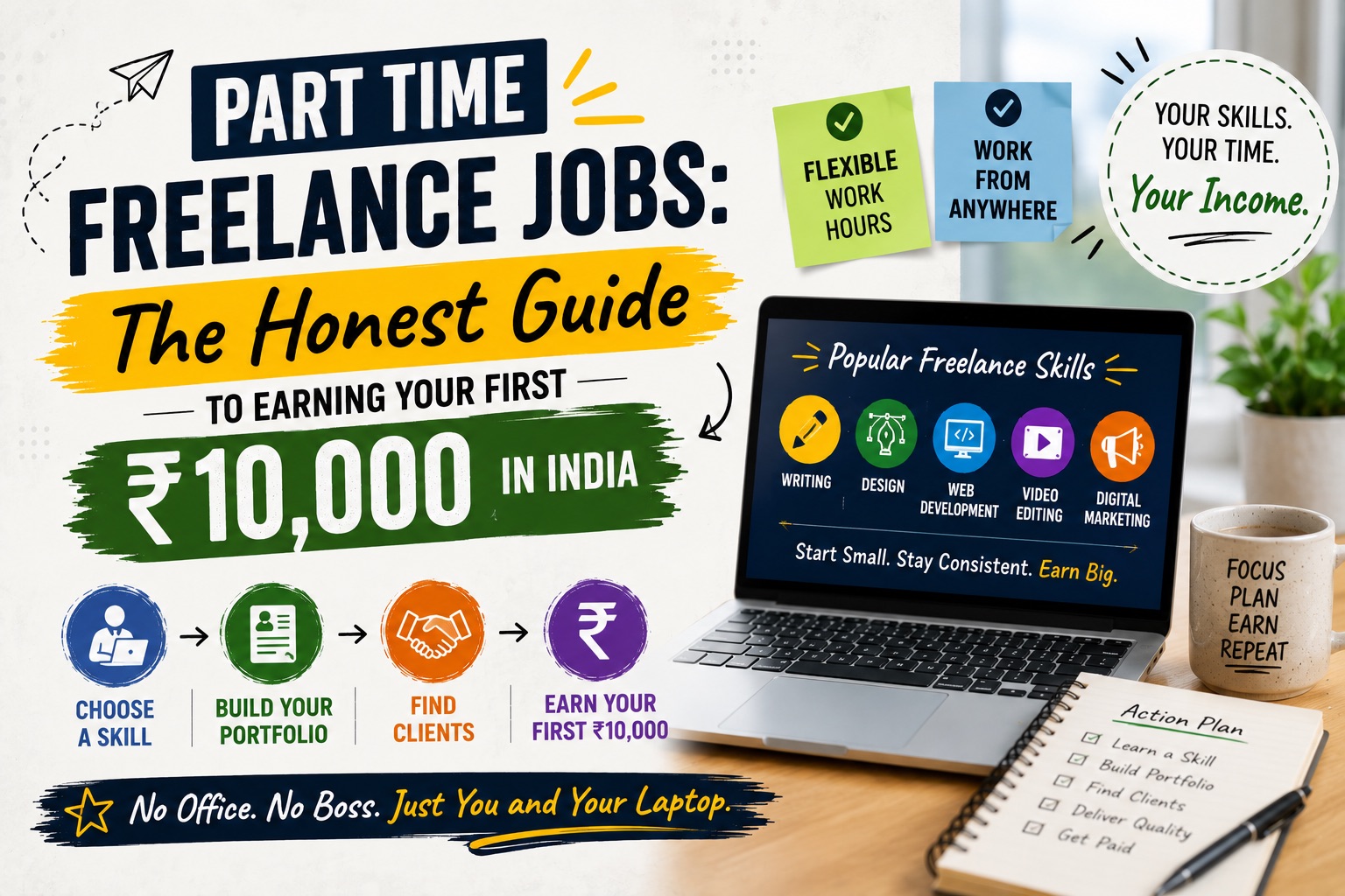 Part Time Freelance Jobs: The Honest Guide to Earning Your First ₹10,000 in India